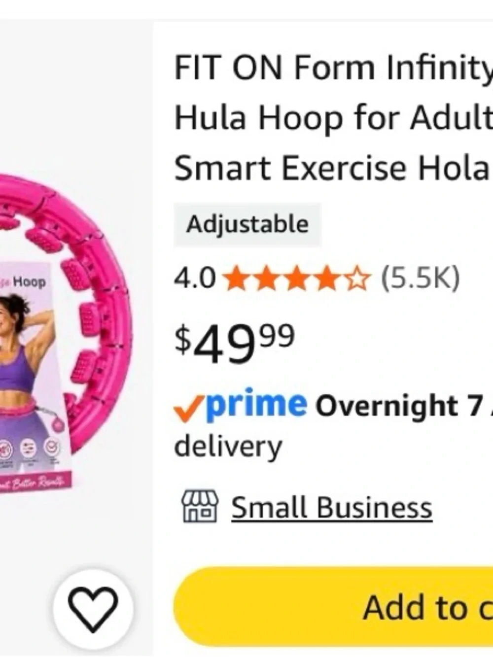 Fit Onform Smart Exercise Hoop - pink - Picture 4 of 4